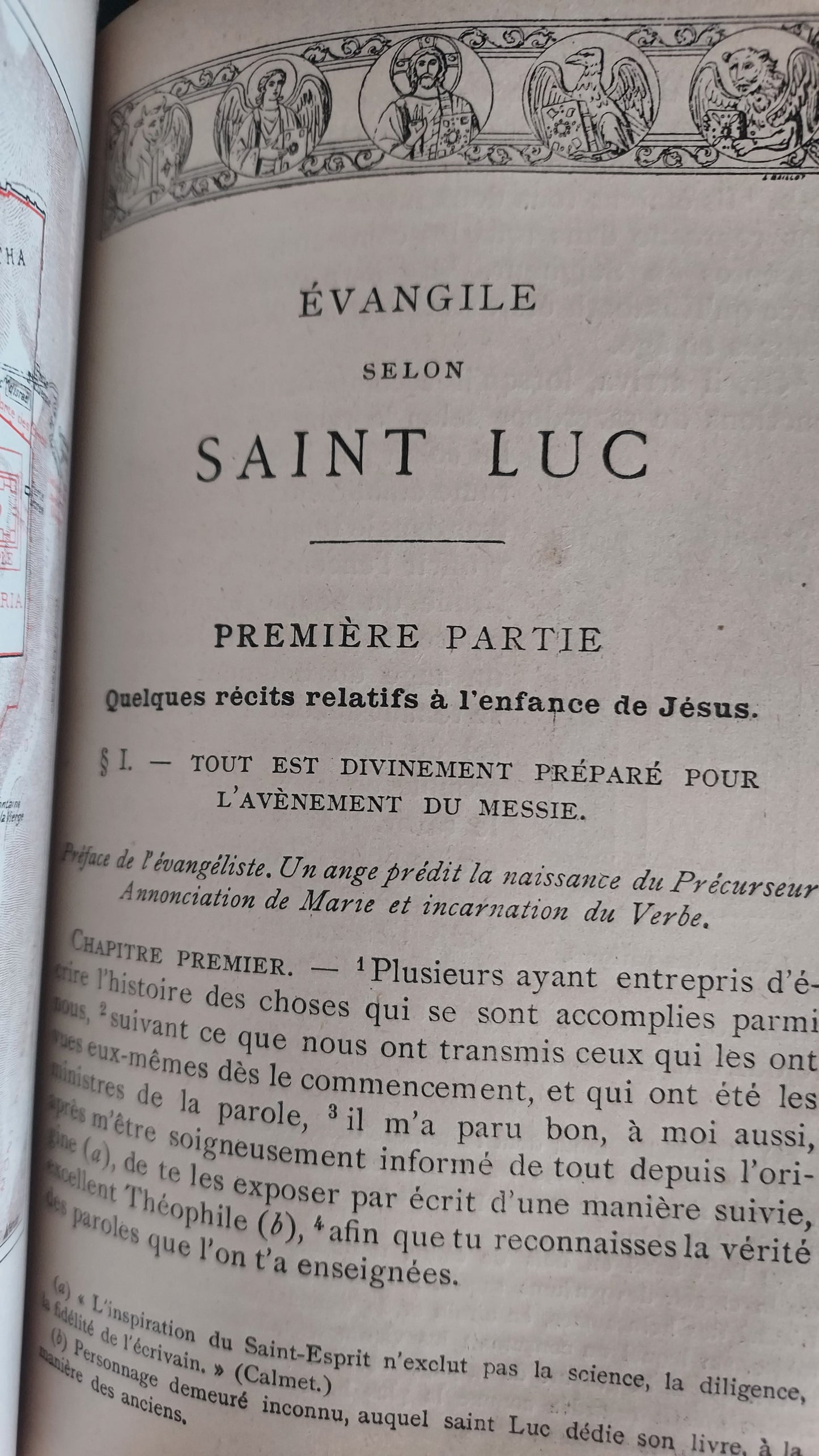 1902 Le Nouveau Testament & Prayer Card | Hand-Illuminated, Stamped by L. Angeli