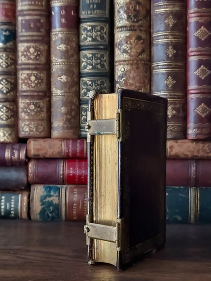 19th-Century Paroissien Romain: Double Gold-Tone Metal Clasp