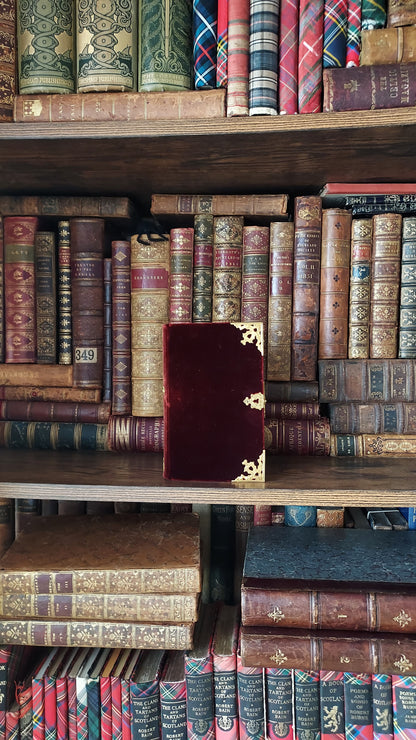 1846 Paroissien Latin-Français | Scarlet Velvet w/Large Gold Clasp