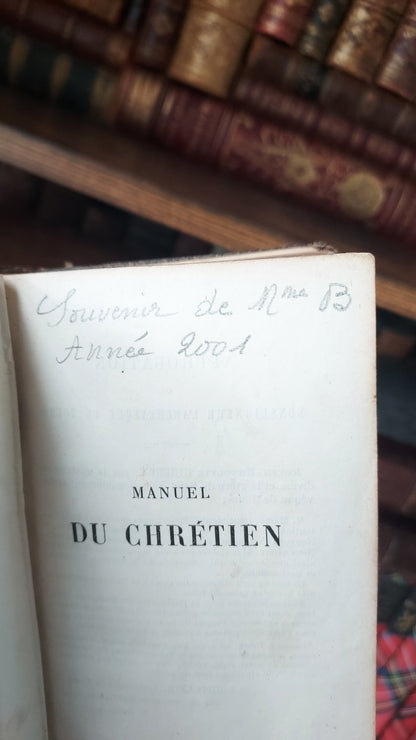 1864 Manuel du Chrétien | Red Gauffered Edge w/Gold Motif