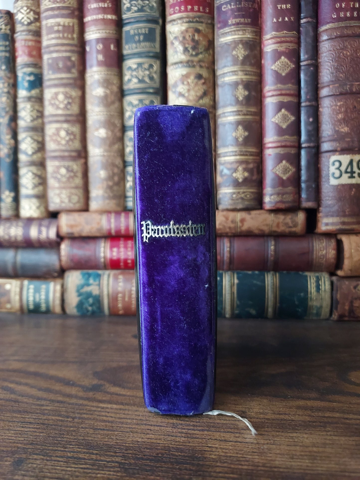 1850s Paroissien Romain | Mother-of-Pearl Cross and Purple Velvet Details
