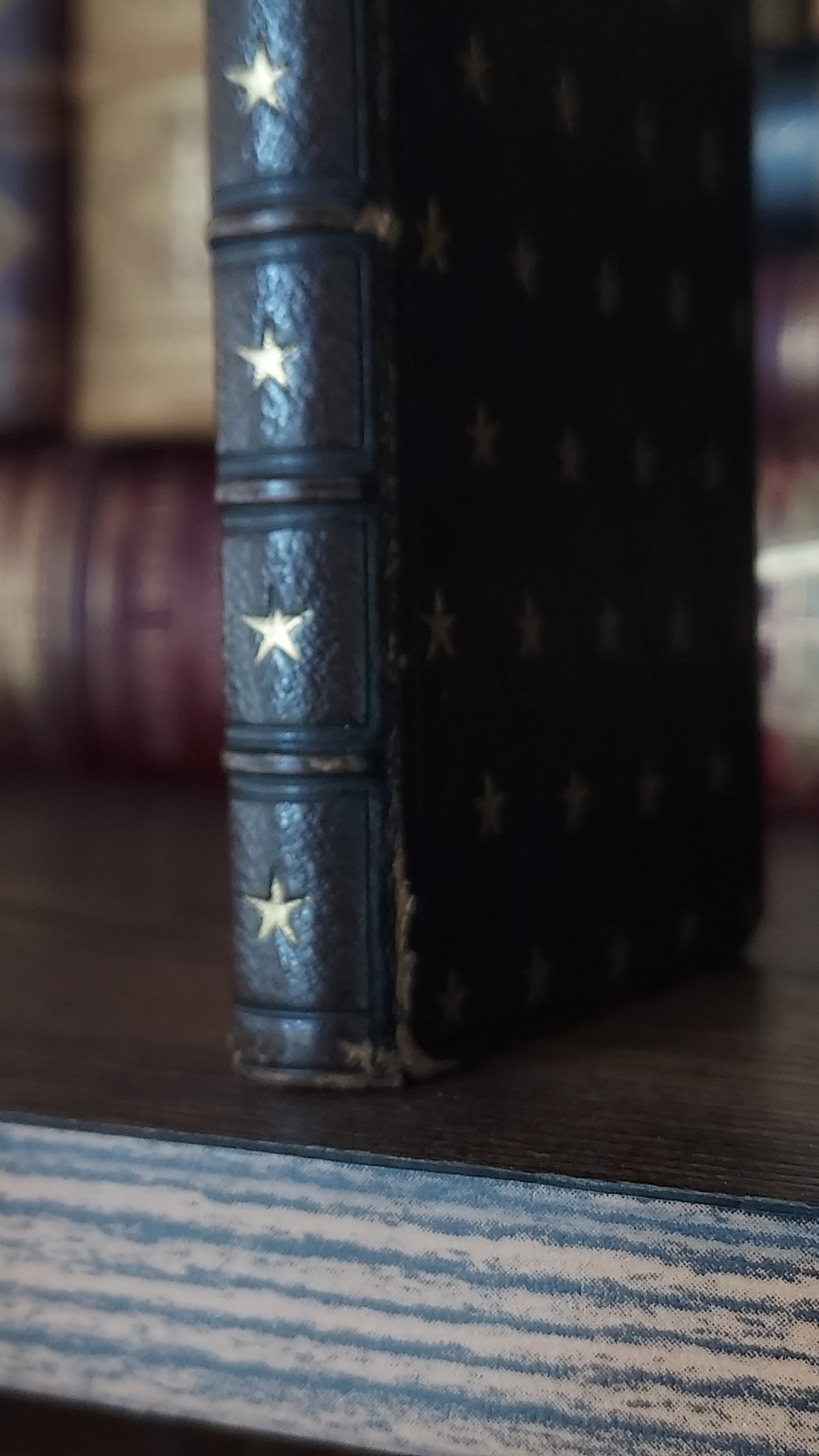 1850s L'Imitation de Jésus-Christ | Miniarture Star Binding w/Blue Gauffered Edges