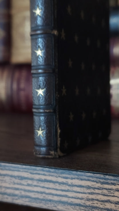 1850s L'Imitation de Jésus-Christ | Miniarture Star Binding w/Blue Gauffered Edges