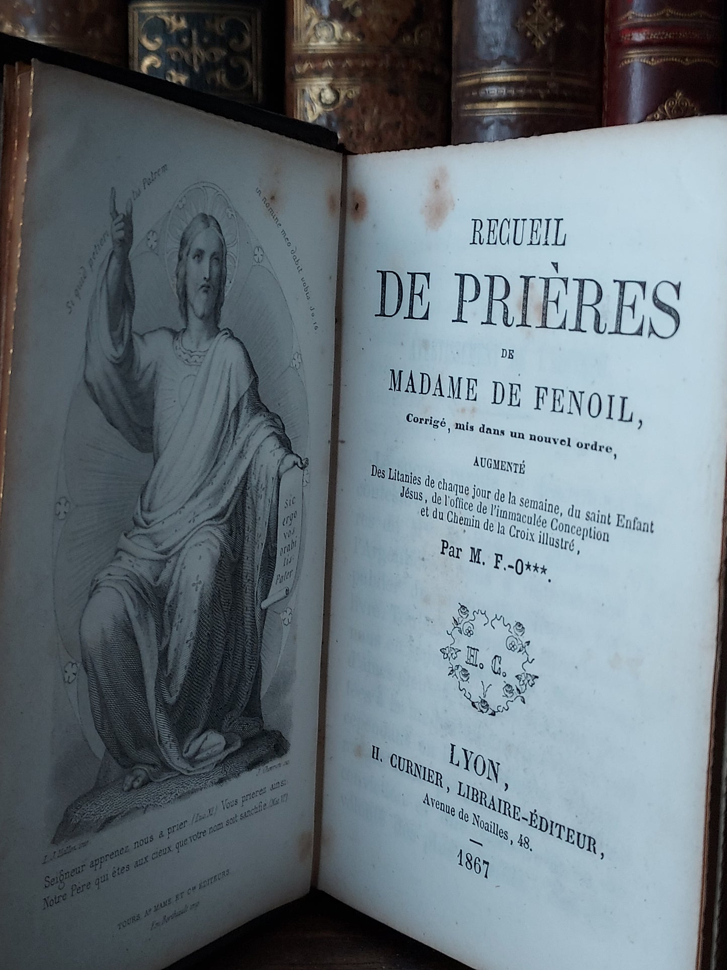 1867 Recueil de prières: Gilt-Gauffered and Hand-Painted Floral Page Edges