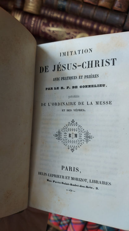 1860s Imitation de Jésus-Christ | Noble Provenance, Clasps, & Gauffered Edges