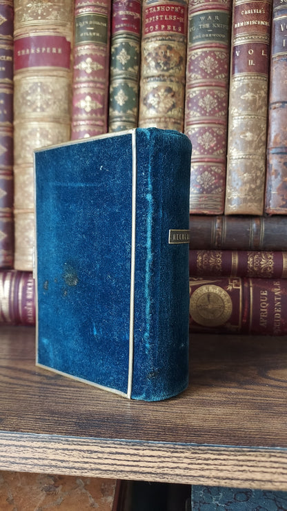 1846 Recueil de Prières | Blue Velvet Cover