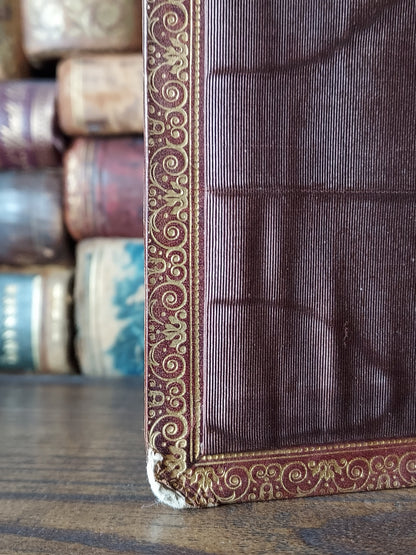 1860s Livre D'Heures Selon le Rit Romain: Gauffered Edges, Fleur-de-Lis Cover