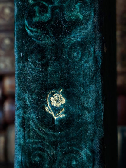1838 Paroissien Complet | Green Velvet & Cross Clasp