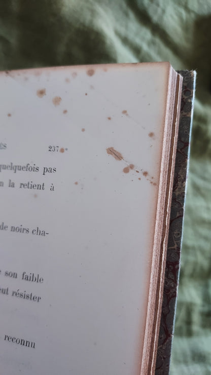 1867 Les Fleurs Animées | Grandville Brown Leather 2-Volume Set