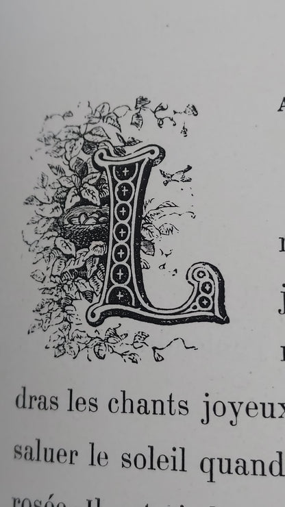 1867 Les Fleurs Animées | Grandville Brown Leather 2-Volume Set