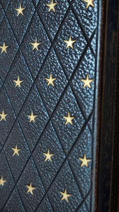 1850s L'Imitation de Jésus-Christ | Miniarture Star Binding w/Blue Gauffered Edges