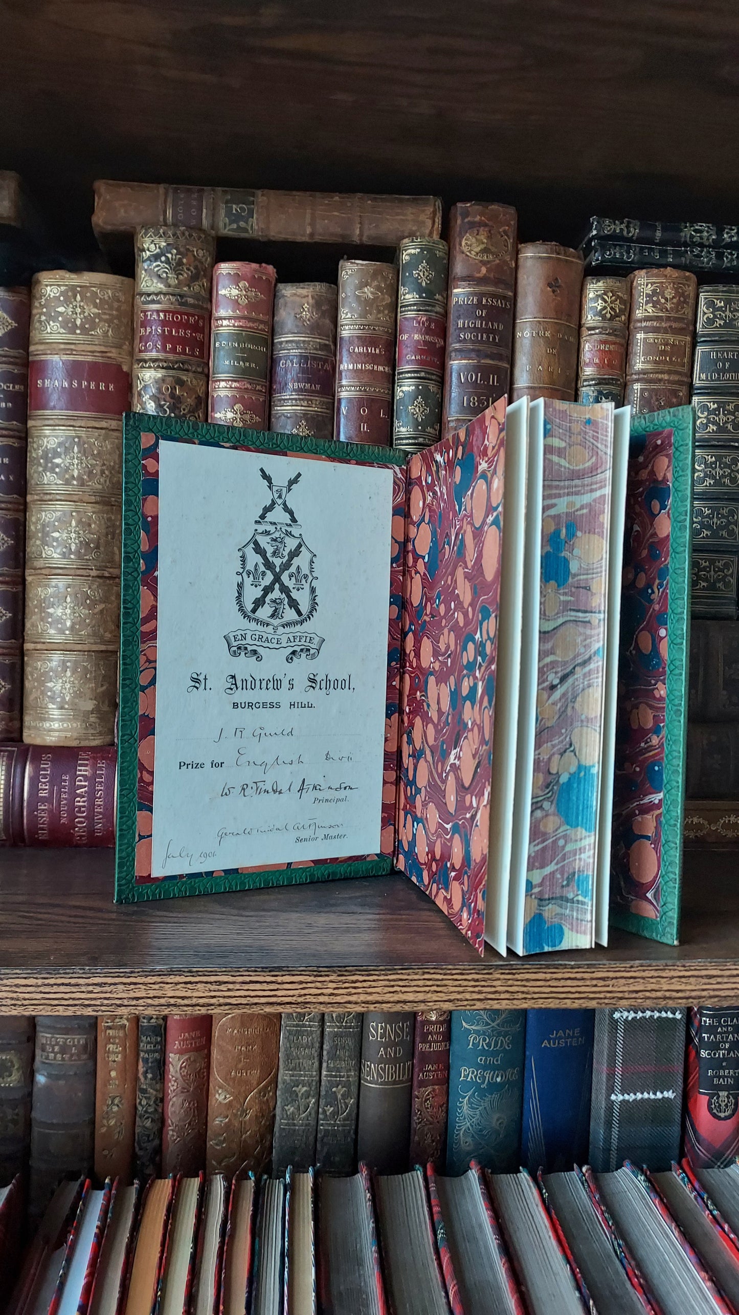 1897 Field and Hedgegrow | St. Andrew's School Fine Prize Binding