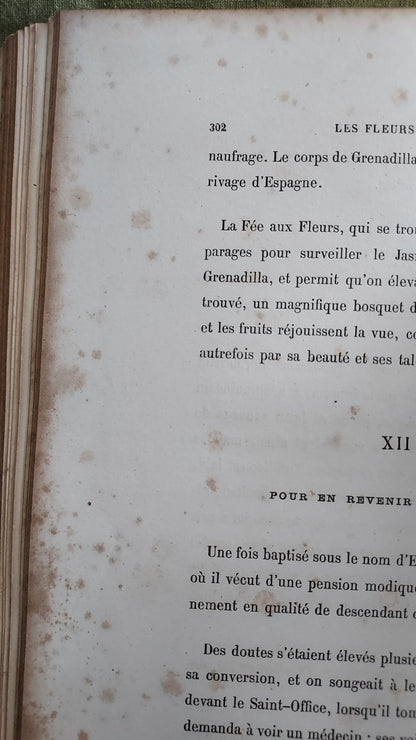 1867 Les Fleurs Animées | Grandville Brown Leather 2-Volume Set