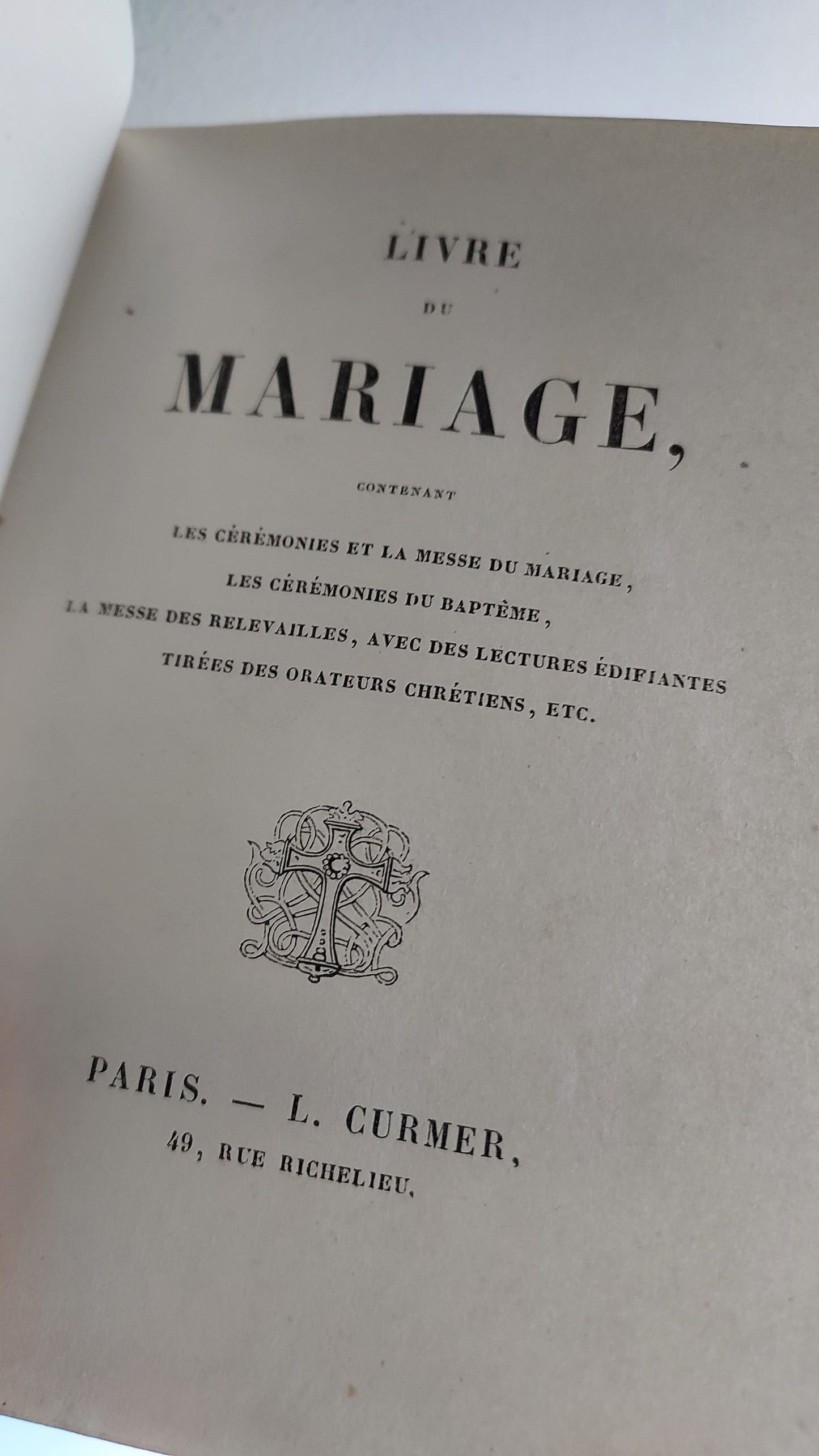 1850s Livre de Mariage | Velvet Wedding Missal w/Large Intricate Clasp