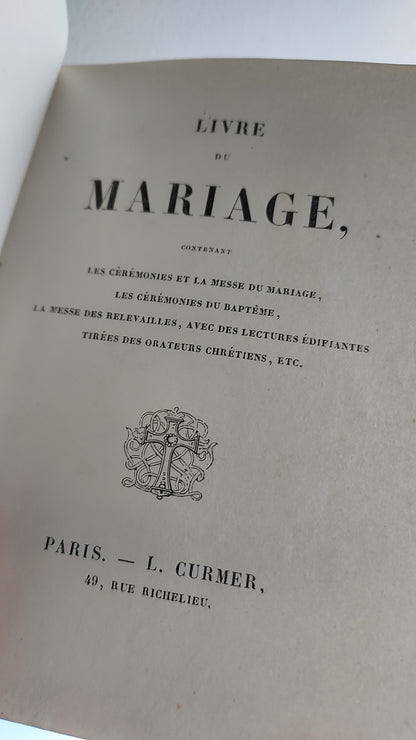 1850s Livre de Mariage | Velvet Wedding Missal w/Large Intricate Clasp