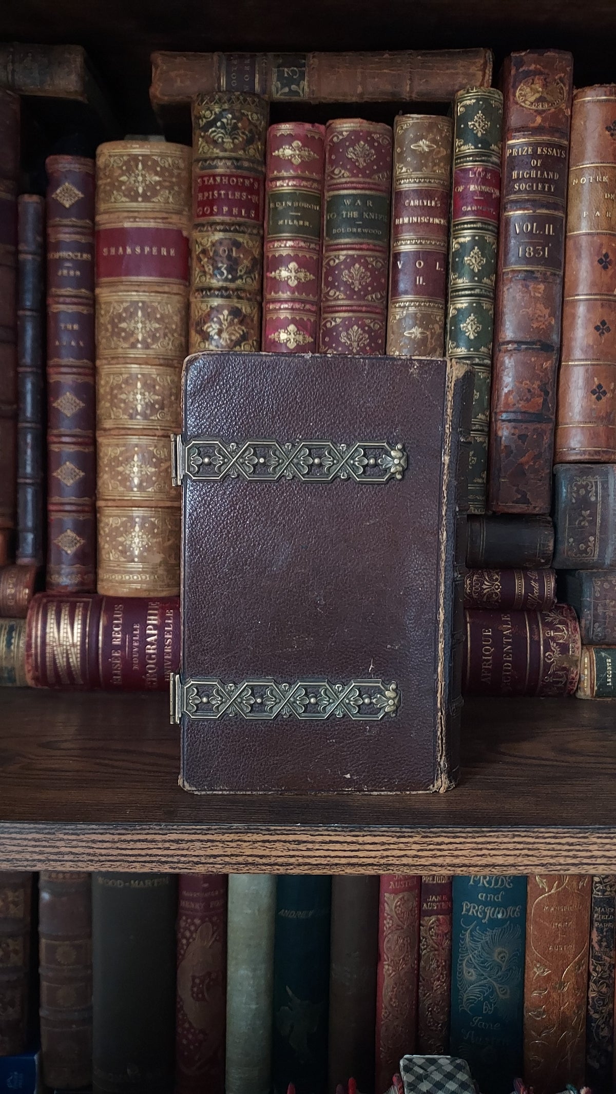 1861 Livre d'heures |Maltese Cross Red Gauffered Edges w/a Double Clasp