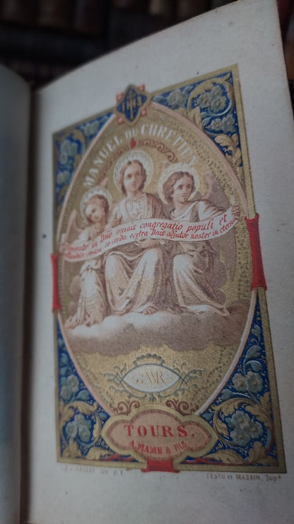 1864 Manuel du Chrétien | Red Gauffered Edge w/Gold Motif