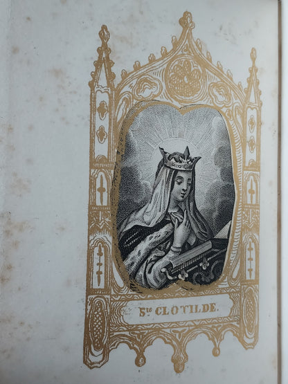 1838 Paroissien Complet | Green Velvet & Cross Clasp