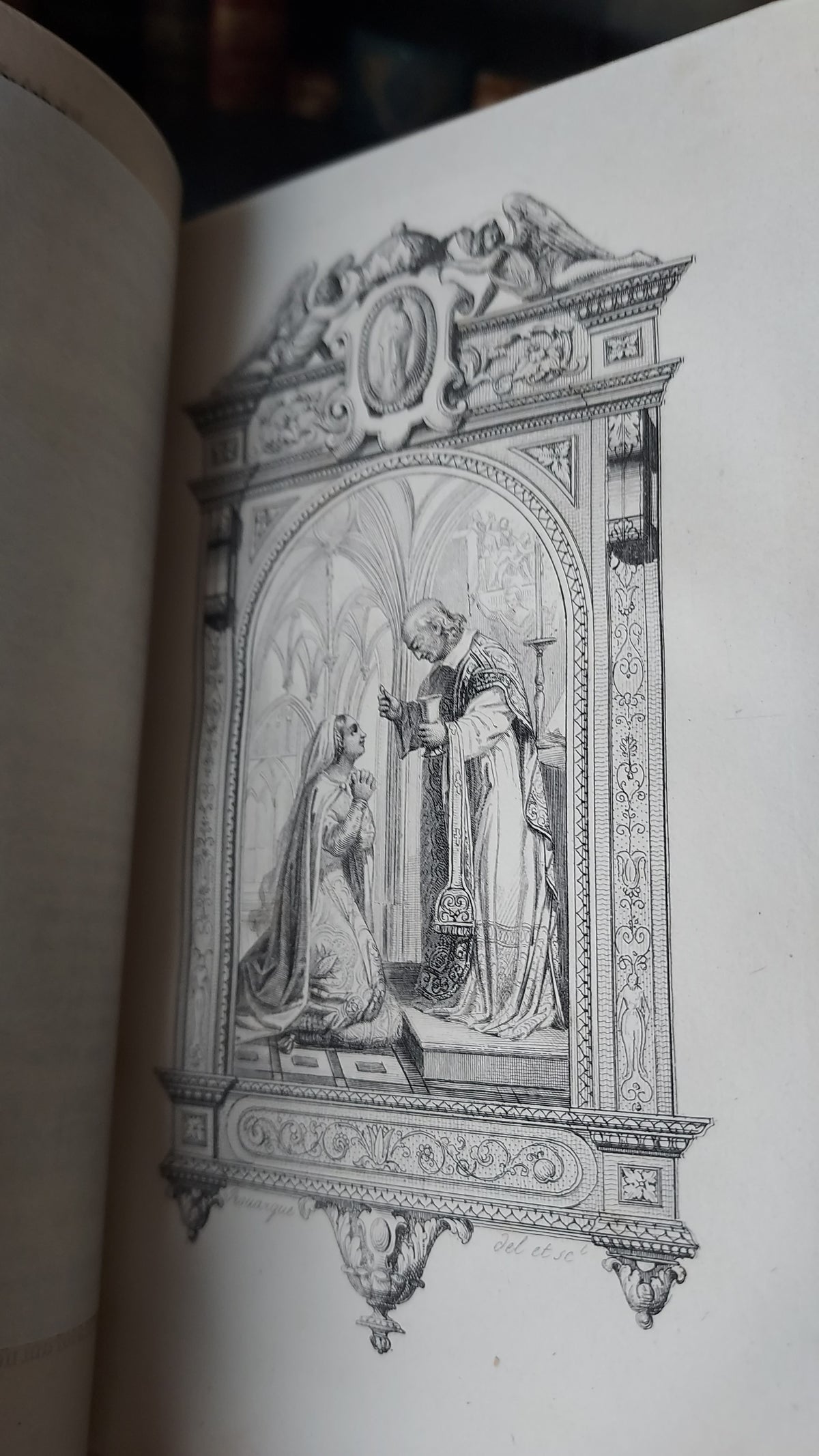 1846 Paroissien Latin-Français | Scarlet Velvet w/Large Gold Clasp