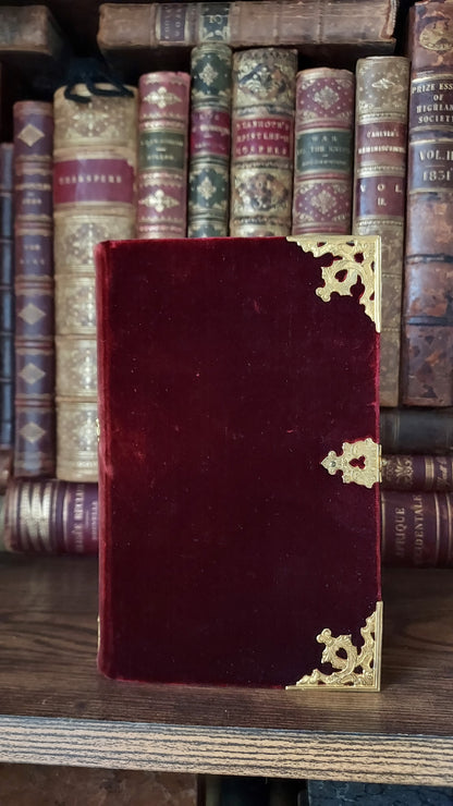 1846 Paroissien Latin-Français | Scarlet Velvet w/Large Gold Clasp