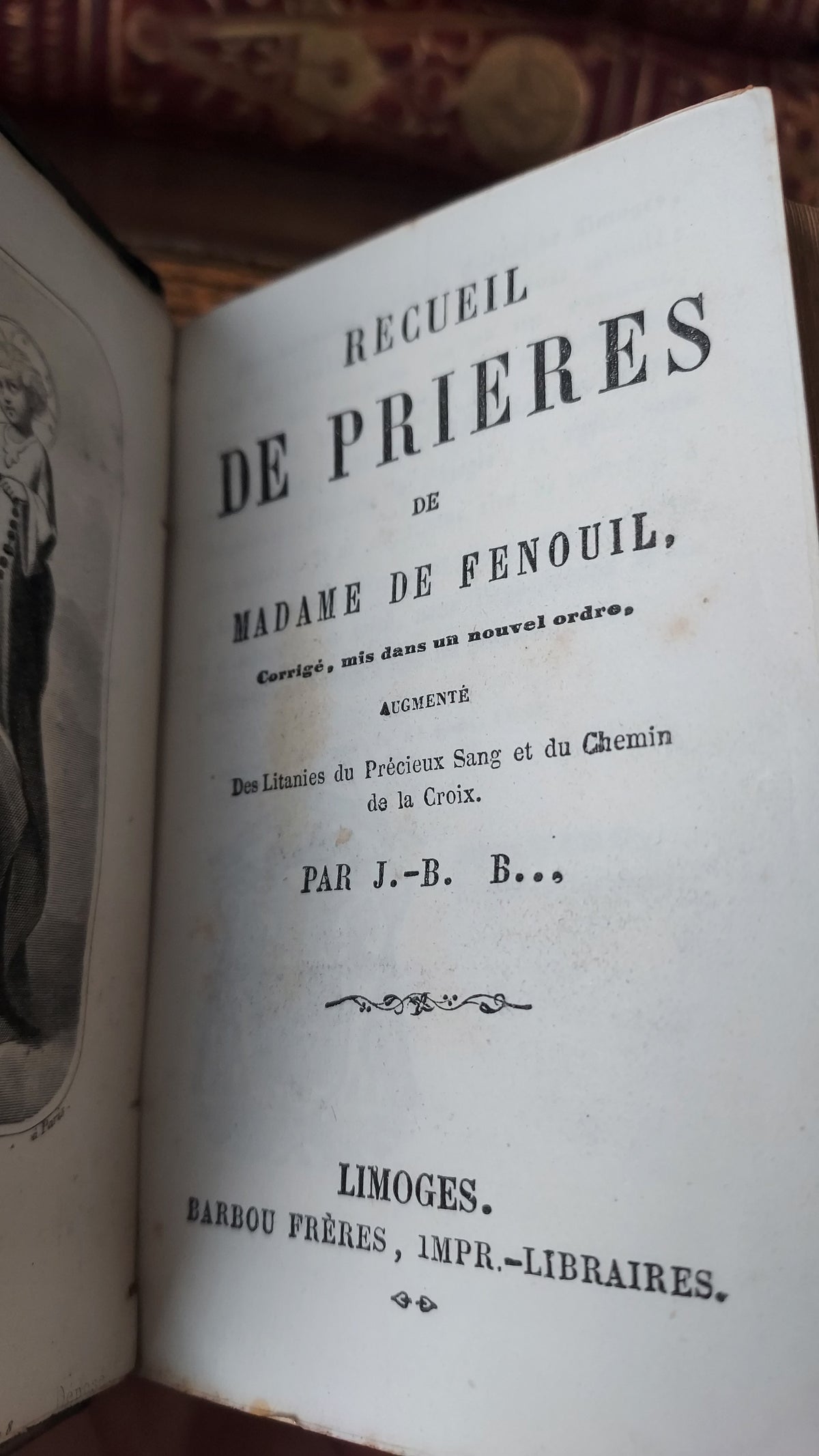 1846 Recueil de Prières | Blue Velvet Cover