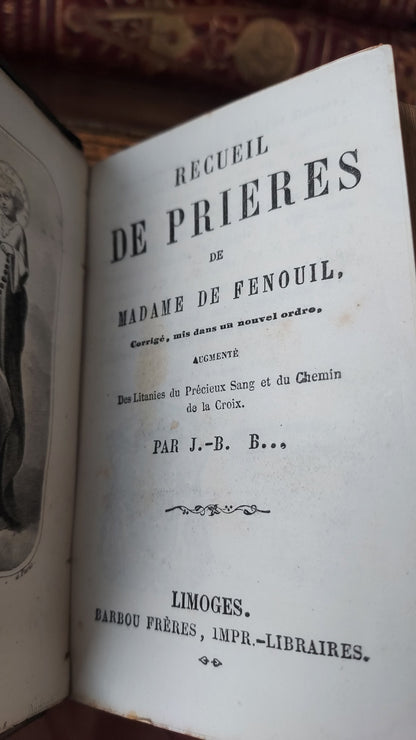 1846 Recueil de Prières | Blue Velvet Cover