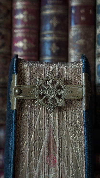 1897 Manuale di Filotea | Hand-Painted Rose Gauffered Edges