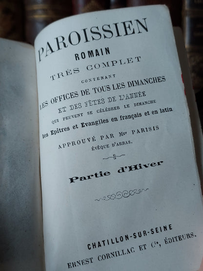 1860s Paroissien Romain, Très Complet Partie d'Hiver: Red Gauffered Edge