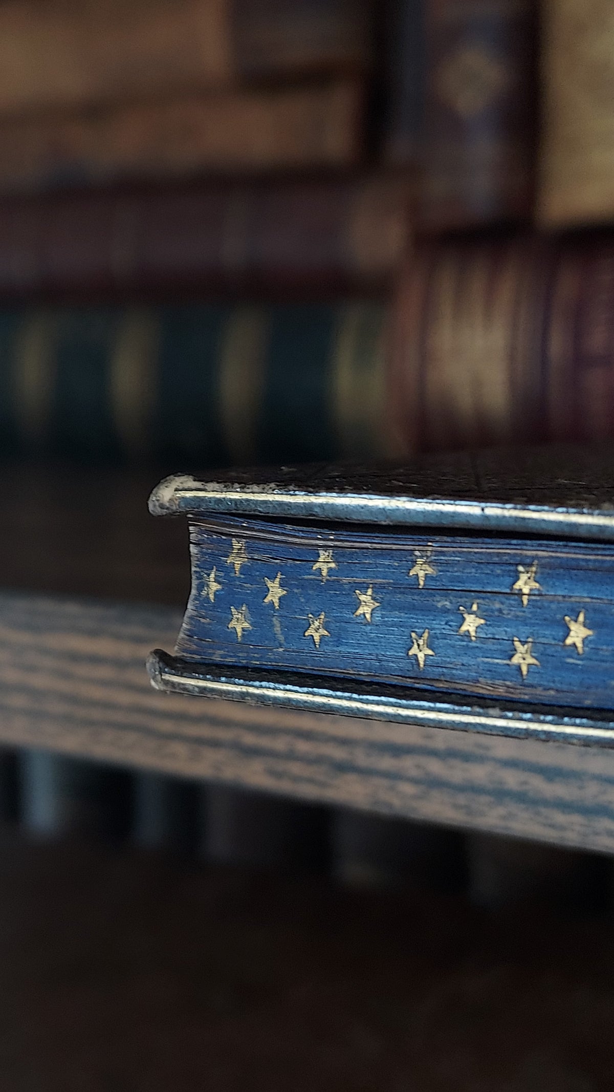 1850s L'Imitation de Jésus-Christ | Miniarture Star Binding w/Blue Gauffered Edges
