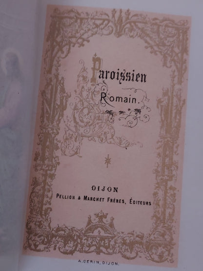 19th-Century Paroissien Romain: Double Gold-Tone Metal Clasp