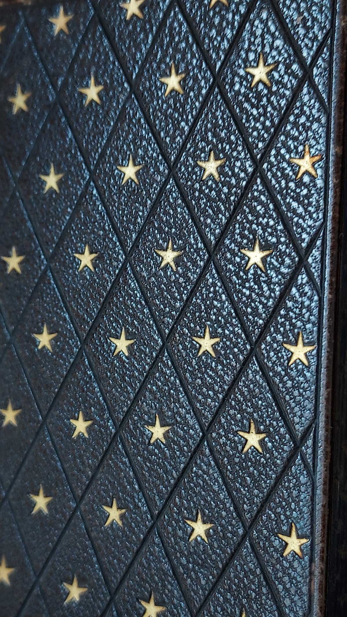 1850s L'Imitation de Jésus-Christ | Miniarture Star Binding w/Blue Gauffered Edges