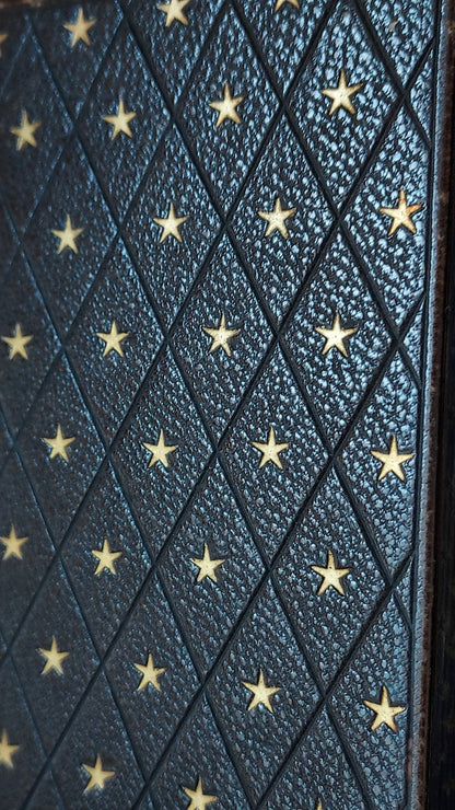 1850s L'Imitation de Jésus-Christ | Miniarture Star Binding w/Blue Gauffered Edges