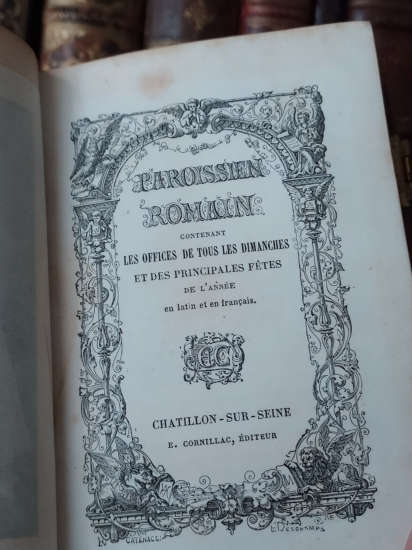 1870s Paroissien Romain: First Communion, A. A. Initials