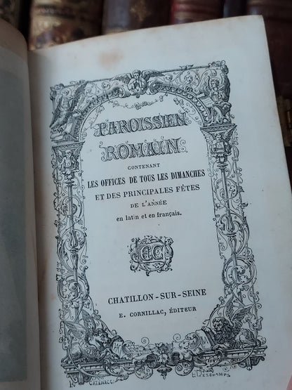 1870s Paroissien Romain: First Communion, A. A. Initials