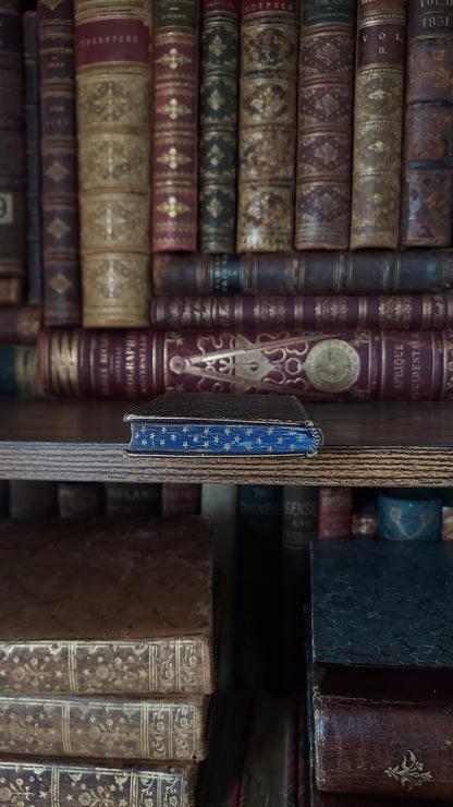 1850s L'Imitation de Jésus-Christ | Miniarture Star Binding w/Blue Gauffered Edges
