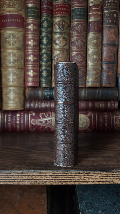 1858 Imitation de Jésus-Christ | Red Pages & Ermine Gauffering