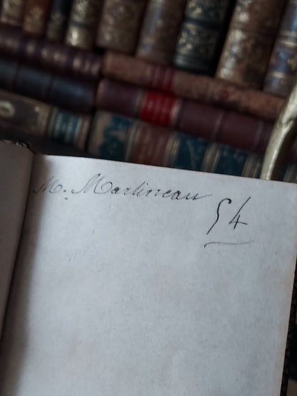 1874 Les Apprêts du beau jour: First Communion Book feat. Blue Pages & Fleur-De-Lis