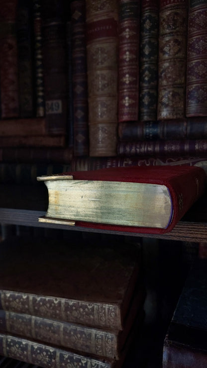 1846 Paroissien Latin-Français | Scarlet Velvet w/Large Gold Clasp