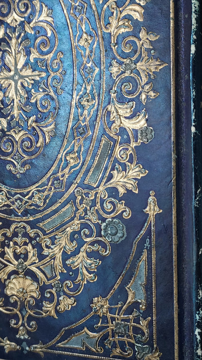 1845 Histoire d'Angleterre | Navy & Gold Cartonnage Binding