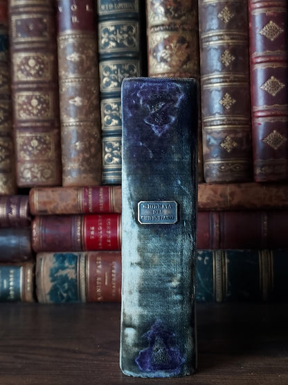 19th-century La Giornata del Cristiano | Blue Velvet & a Cross Clasp