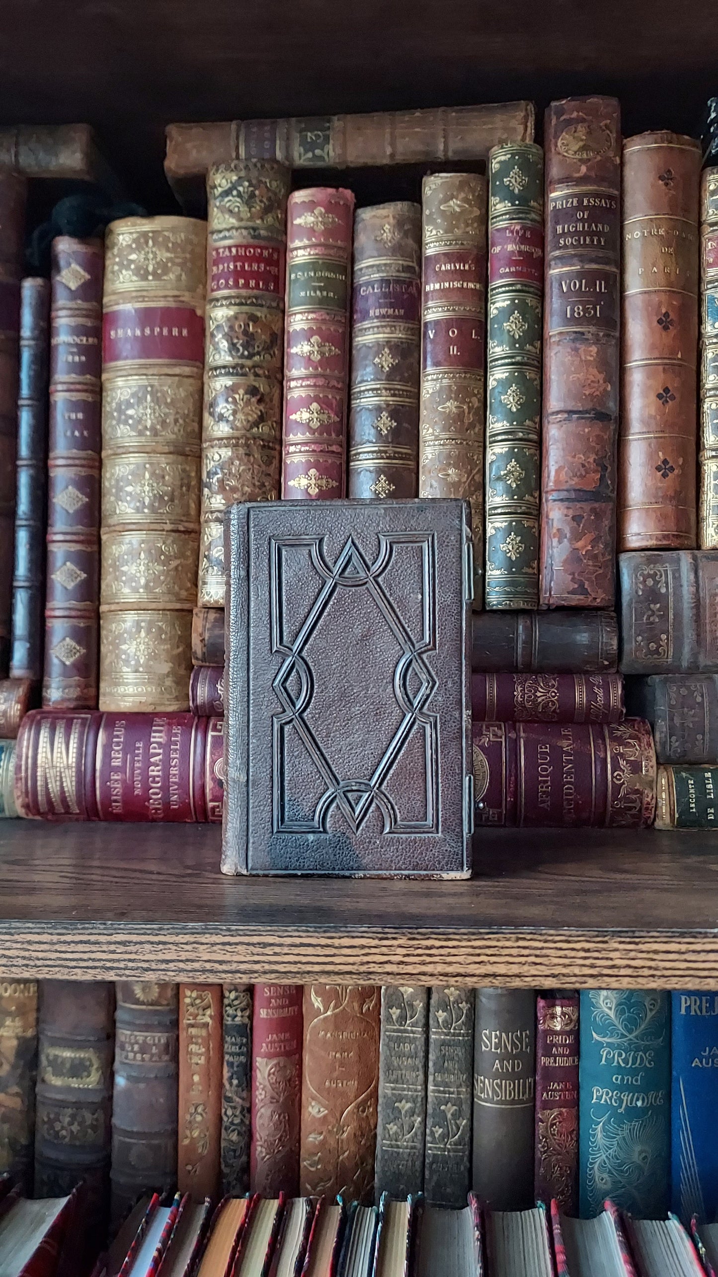 1870s Paroissien Romain | Red Ermine Gauffered Edge