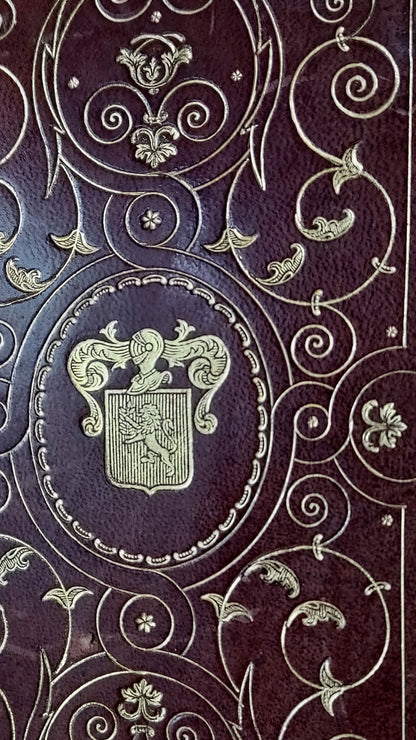 1902 Le Nouveau Testament & Prayer Card | Hand-Illuminated, Stamped by L. Angeli