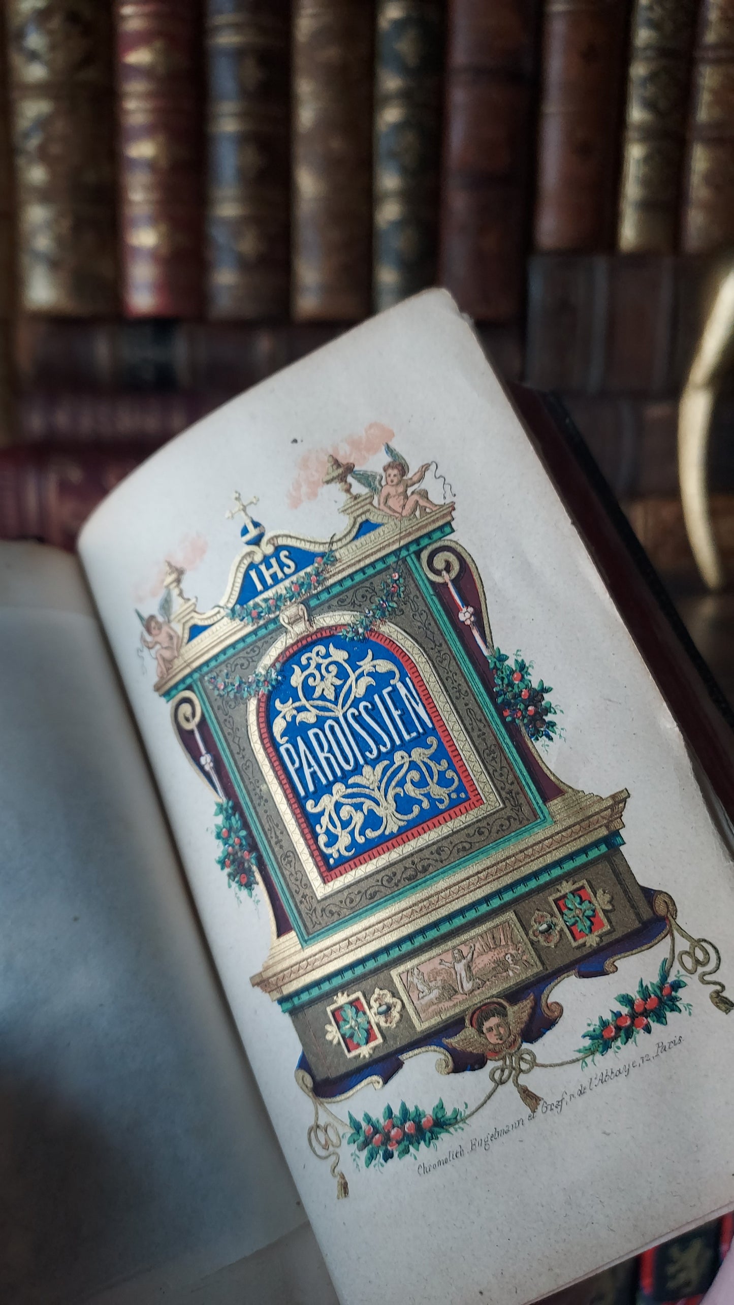 1850s Paroissien Romain | Textured Cover & Red Gauffered Edge
