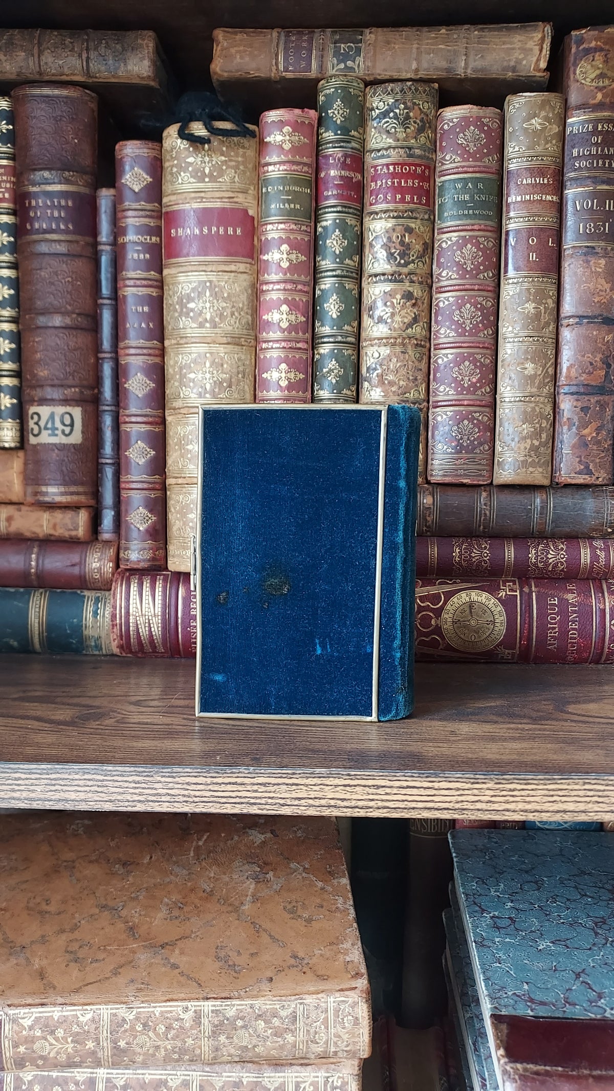1846 Recueil de Prières | Blue Velvet Cover
