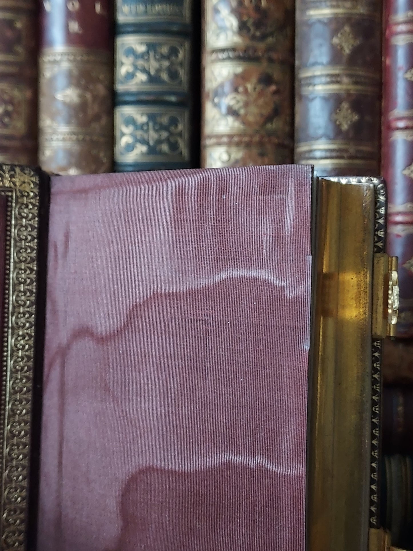 1873 Recueil de prieres: Ornate Double Clasp Binding w/ Paisley Fore-Edge Painting