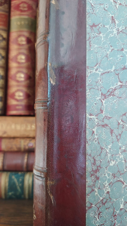 1867 Les Fleurs Animées | Grandville Brown Leather 2-Volume Set