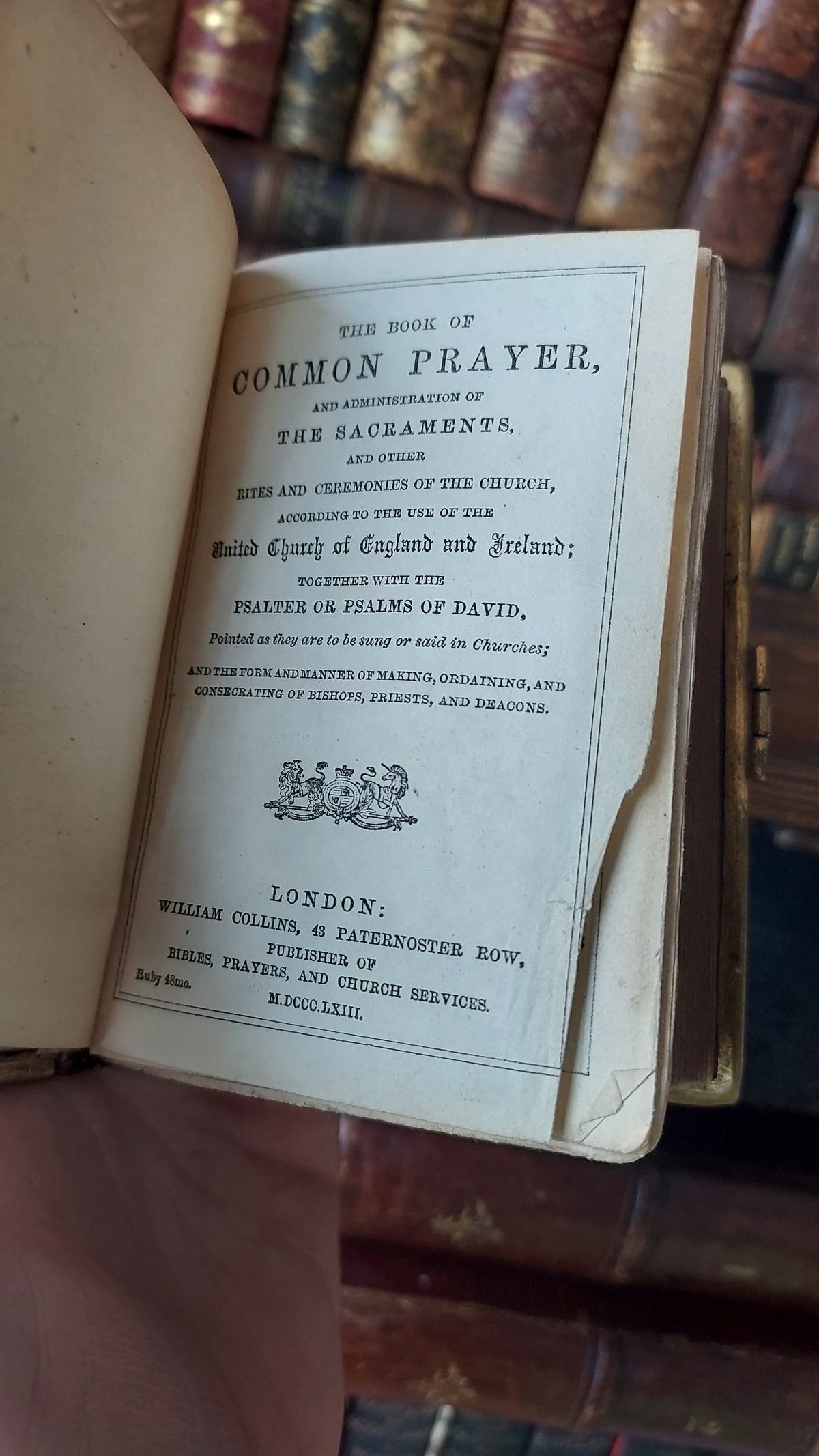 1863 The Book of Common Prayers | Custom Engraving
