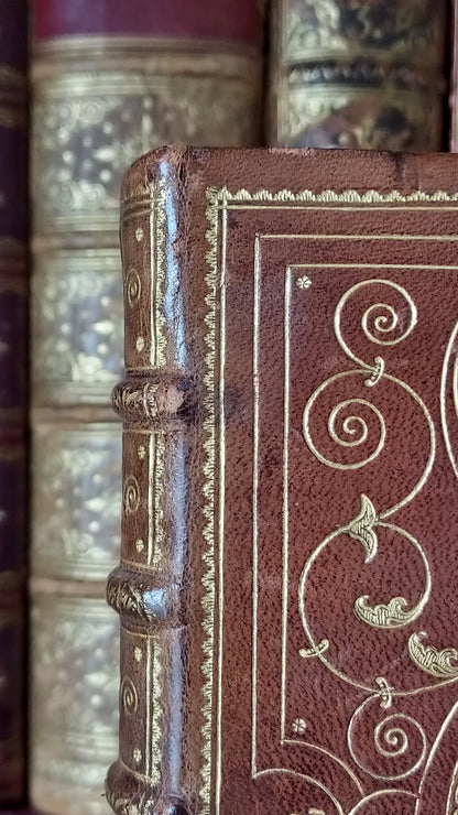 1902 Le Nouveau Testament & Prayer Card | Hand-Illuminated, Stamped by L. Angeli