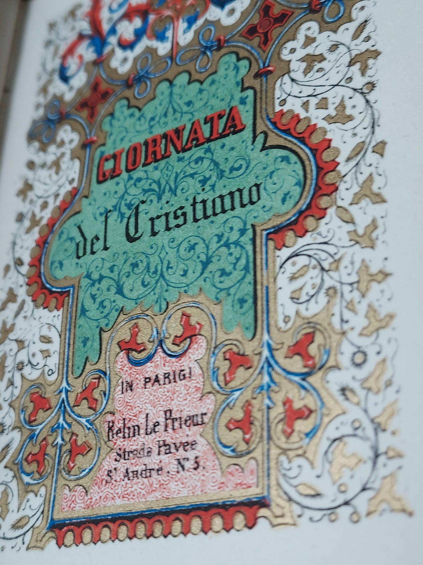 19th-century La Giornata del Cristiano | Blue Velvet & a Cross Clasp