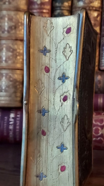 1850s Parioissien Romain | Hand-Painted Gauffered Edges w/Clasp